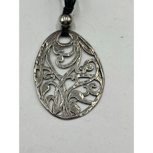 Silpada Sterling Silver Filigree Pendant Necklace 24" N1805 - Picture 10 of 10